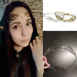 レトロな女性のヘアアクセサリーarwen evenstarクラウンブライダルヘッドバンド結婚式のプリンセスヘアジュエリー