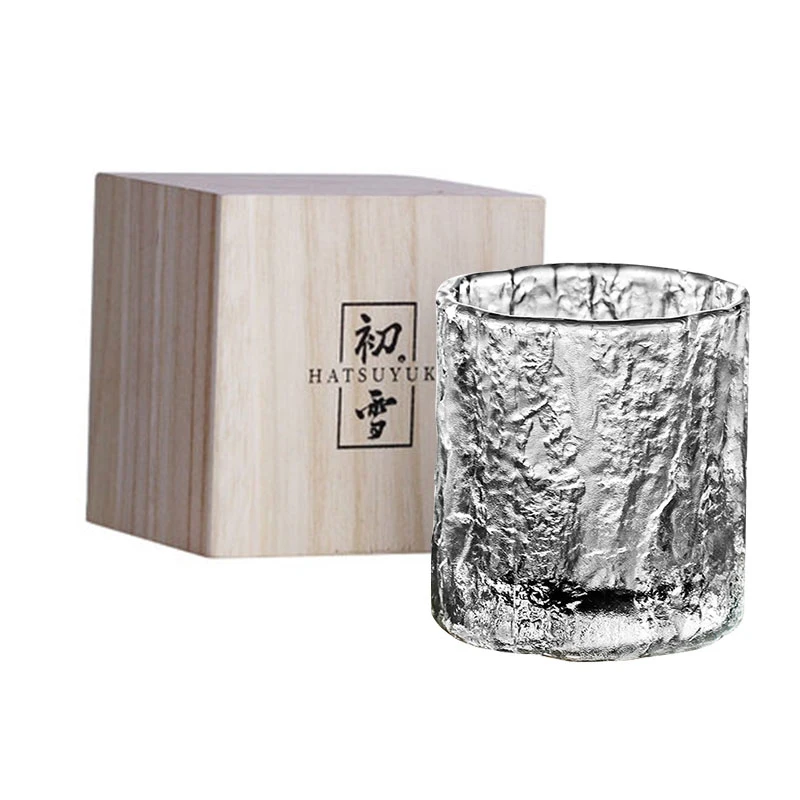 Vasos de whisky con posavasos y caja de lujo, vasos de cristal para Scotch, Bourb, 8oz