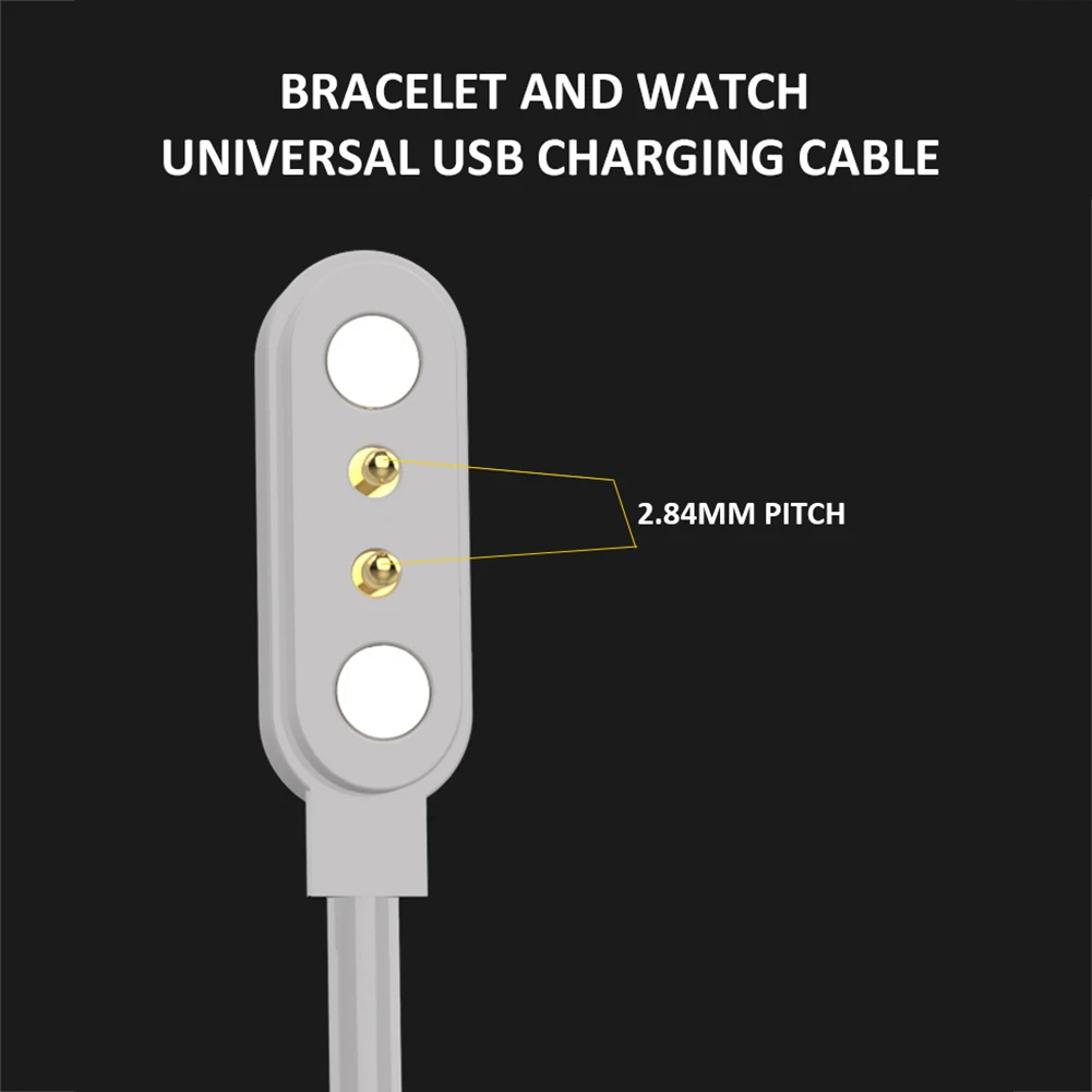 Universal สมาร์ทวอท์ชสายชาร์จไฟสังกะสีอัลลอยด์การดูดซับสายชาร์จข้อมูลสำหรับ2 Pin 2.84 Pitch สมาร์ทวอท์ช Es ข้อมูลสาย