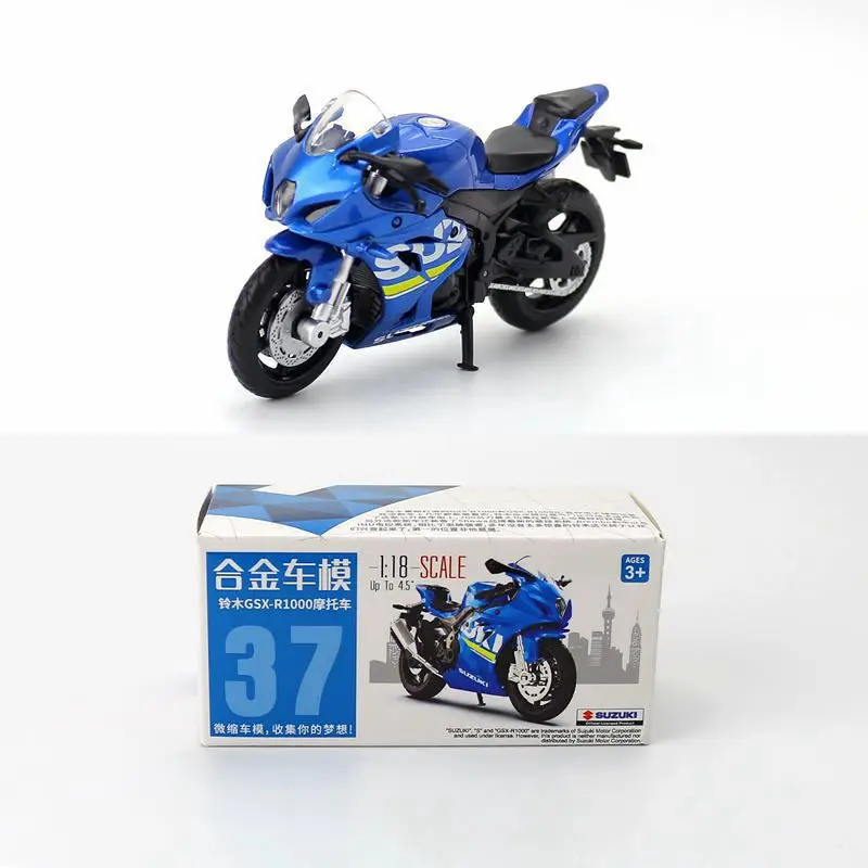 Caipo 1:18 Suzuki GSX-R1000 motocicleta de aleación y plástico para niño colección de juguetes amigo regalo para niños