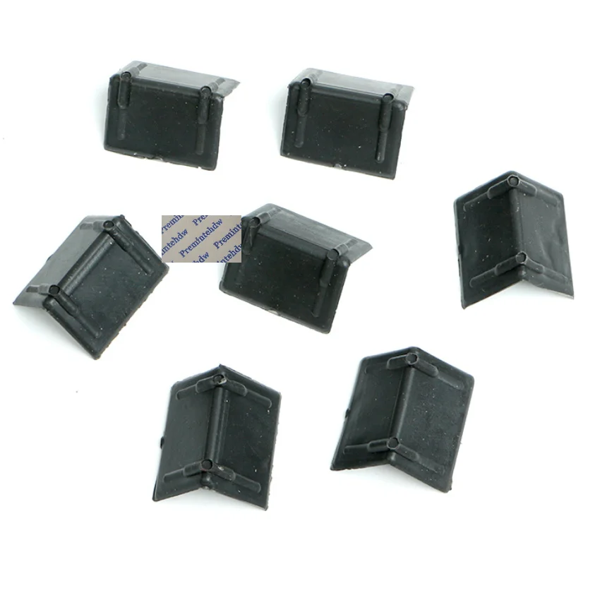 1000Pcs Black Merchandise Plastic Tie Down Strapping Tape Edge Protector Packing Corner Bracket