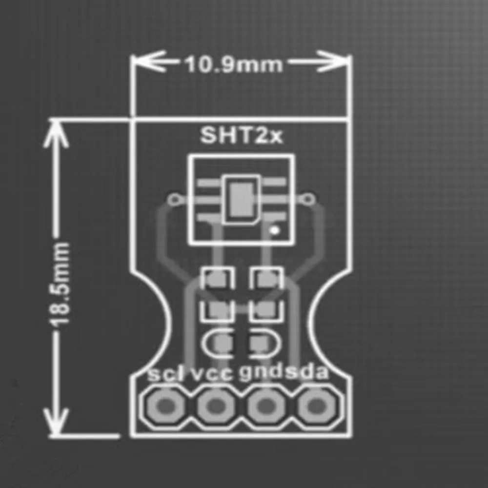 Taidacent SHT20 Grond Vochtigheid Sensor Pcb Graan I2C Digitale Interface Vochtigheid En Temperatuur Sensor Module