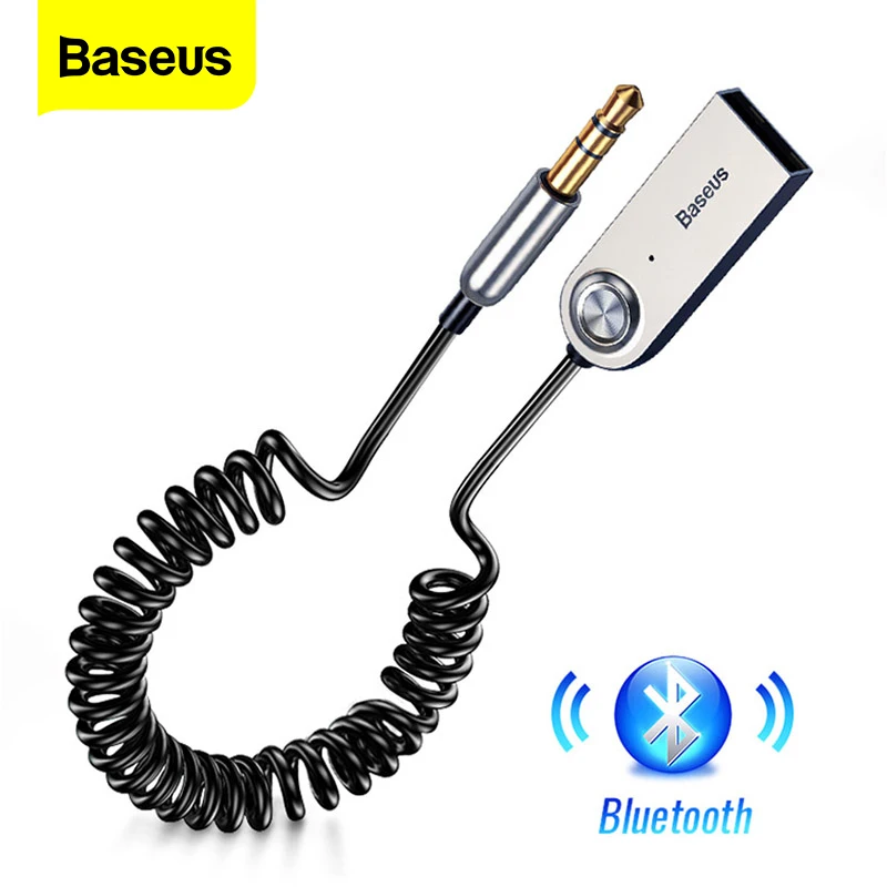 Baseus Bluetooth Transmitter Wireless Bluetooth 5.0 Receiver Car AUX 3.5mm Bluetooth Adapter Audio Cable For Speaker Headphones