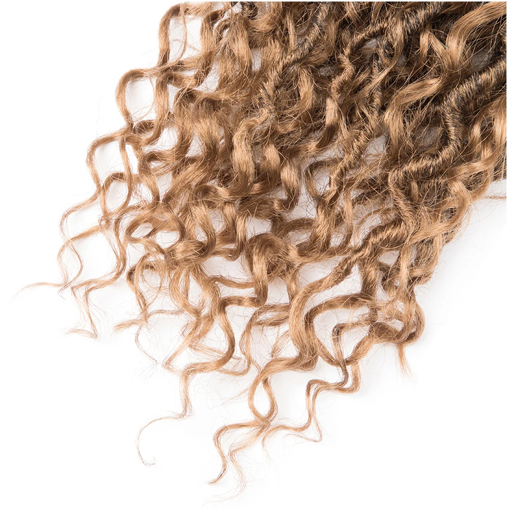 Synthetische Göttin Locs Häkeln Haar Zöpfe Lockige Faux Locs Flechten Haarverlängerungen Perücke Für Frauen Schwarz Hippie Boho Stil – Detail 14