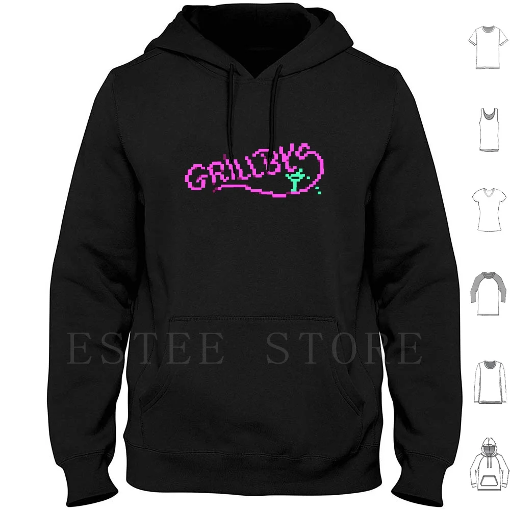 Grillby's Logo Hoodies Long Sleeve Grillby Grillbys Undertale Frisk Sans Chara Pc Steam