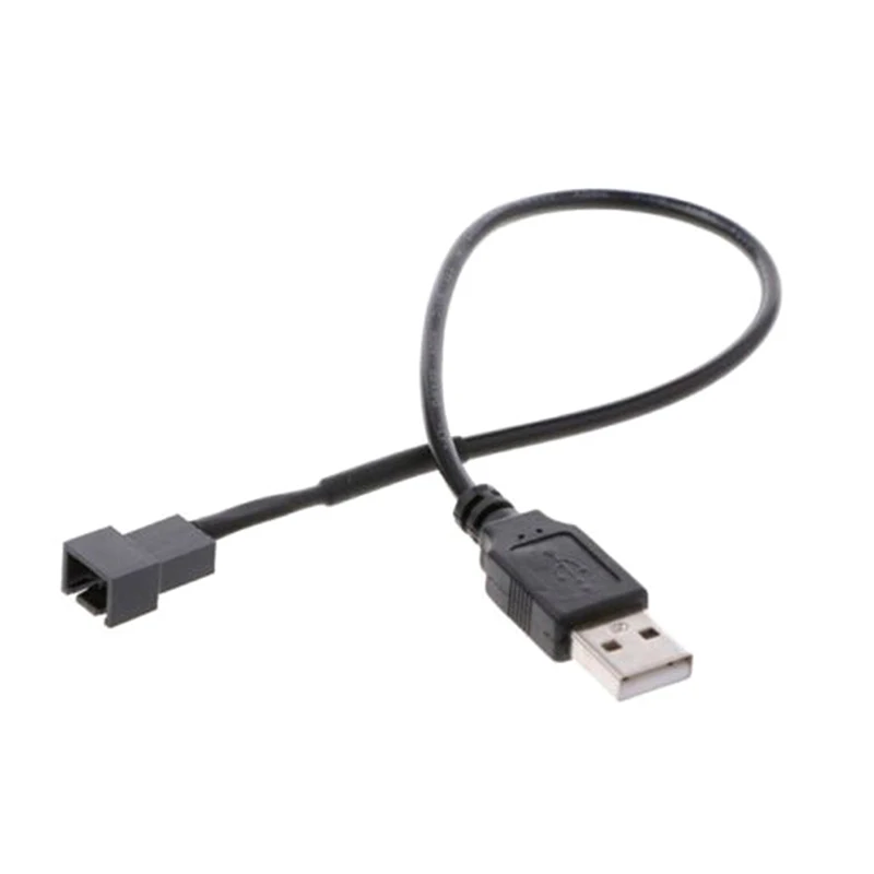 32cm Adapter Cable USB 2.0 A Male To 4-Pin Connector Adapter Cable For 5V Computer PC Fan