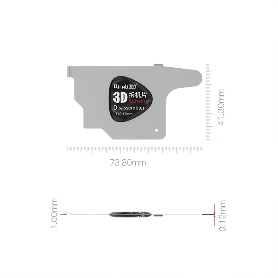 QianLi 3D Disassemble Card Screen Teardown Tools For Mobile Phone LCD Screen Separation Layering Open With Bent Side