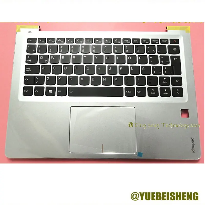 

YUEBEISHENG New For Lenovo xiaoxin ideapad Air 13 Pro palmrest LA Lartin keyboard upper cover Touchpad Silver,5CB0M09387