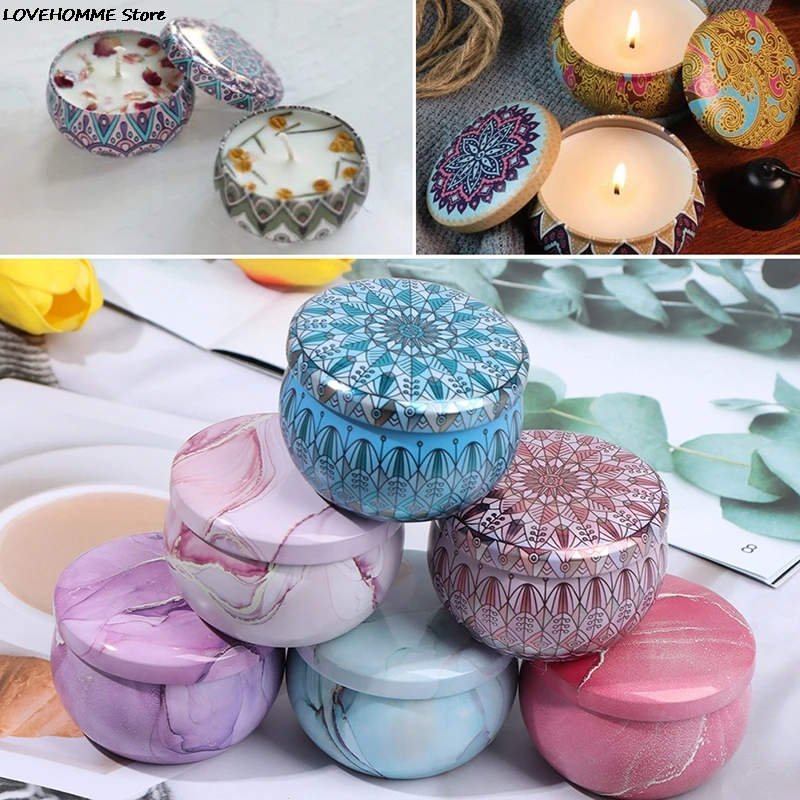 1PC Candle Tin Jars DIY Candle Making Kit Holder Storage Case For Dry Spices Sweets