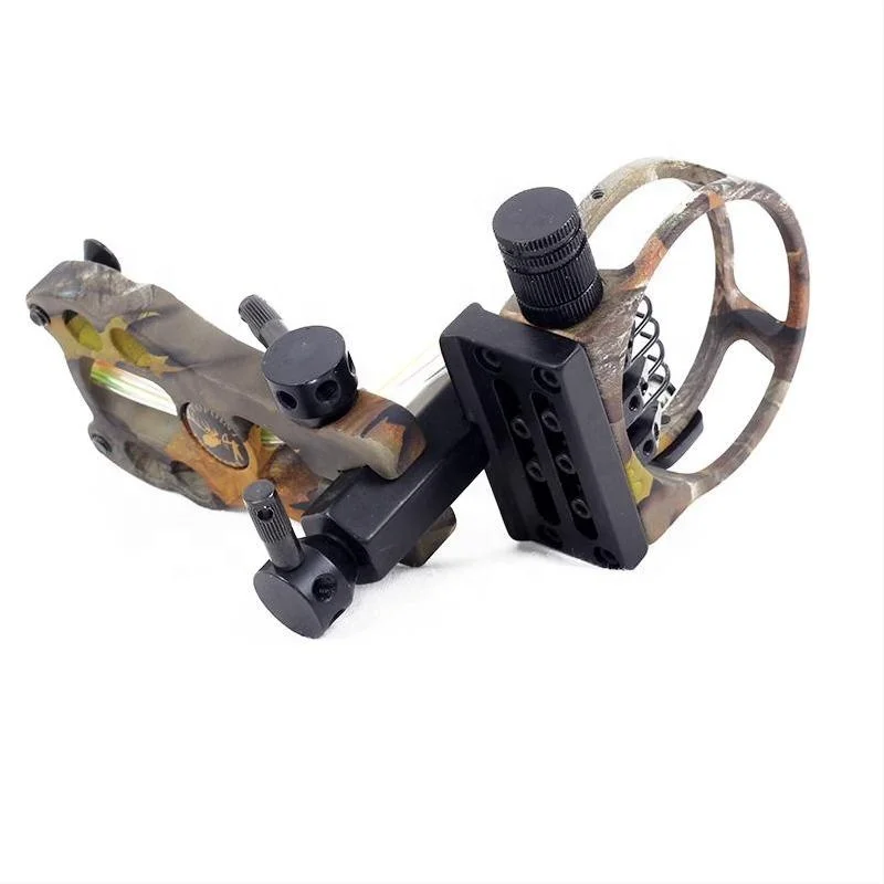 Tiro con l'arco caccia 5 pin Compound Bow Sight 0.019 "fibra ottica mirini per tiro con l'arco regolabili attrezzatura per arco e frecce