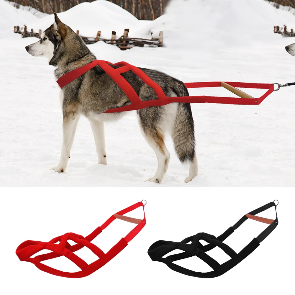 Dog Sled Harness Durable Soft Padded Dog Weight Pulling Harness Dogs Sledding Harness Training for Medium Large Dogs Skijoring