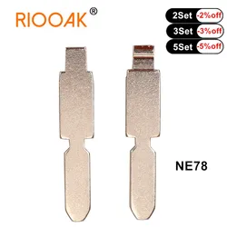 10pcs Metal Car Key Blade Blank Flip NE78 Xhorse KD VVDI Remote Replacement Uncut Car Key Blank Blade For Peugeot Citroen