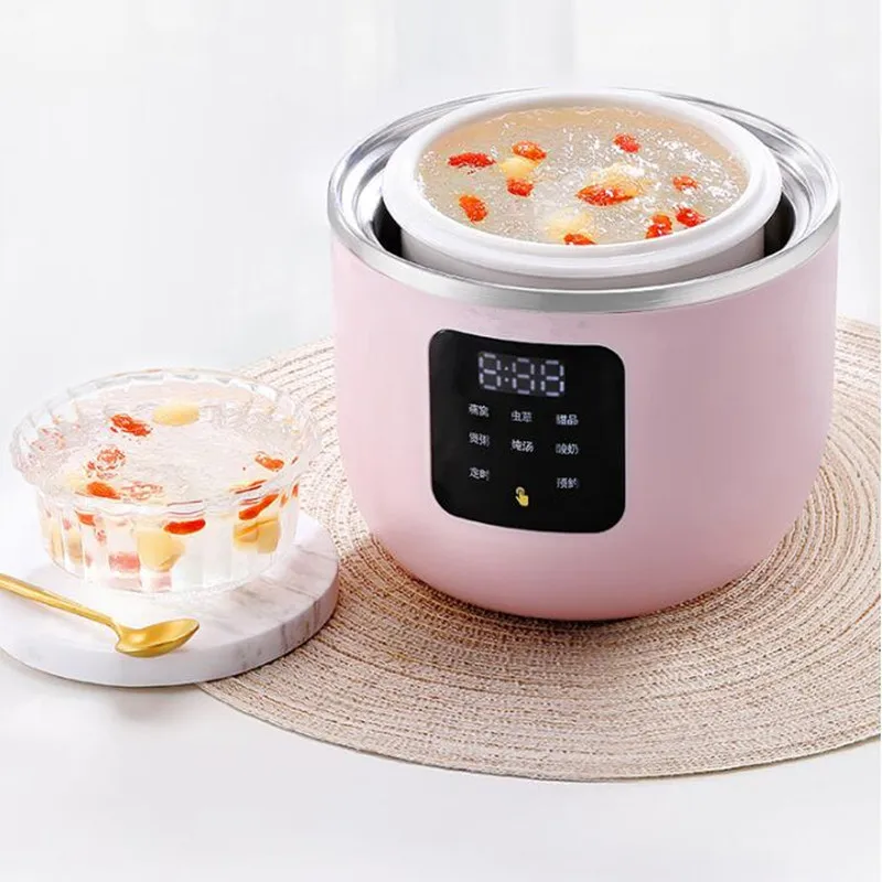 220V Household Electric Ceramic Rice Cooker Porridge Meat Stewing Cooker Automatic Multi Cooking Pot EU/AU/UK/US Plug