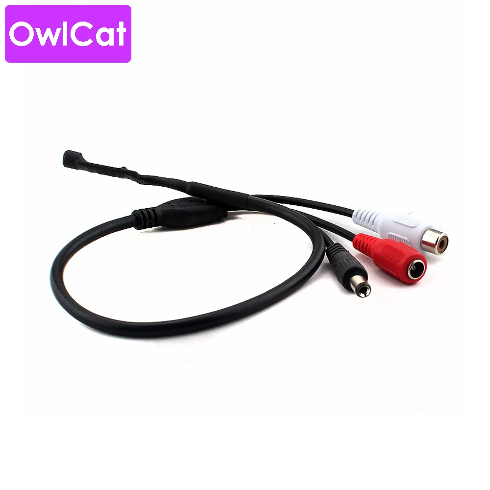 

Low Noise CCTV Microphone Camera mouthpiece Audio Pick Up Sound Monitor Mic Device