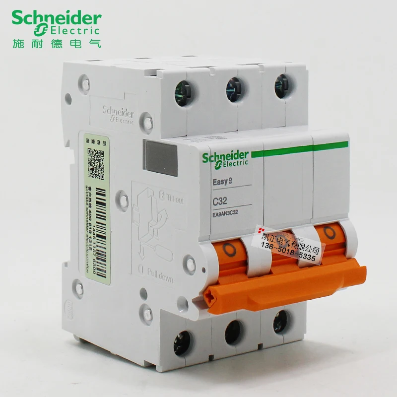 Genuine Schneider Circuit Breaker E9 Air Switch 3P 6A 10A 16A 20A 25A 32A 40A 50A 63A