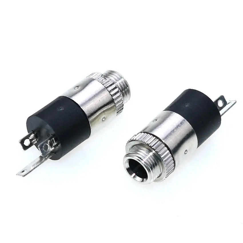 1Pcs PJ392 392A 3640 399M 3.5MM Stereo Female Sockect Jack with Screw 3.5 Audio Headphone Connector PJ-392 Cylindrical Socket - Image 3