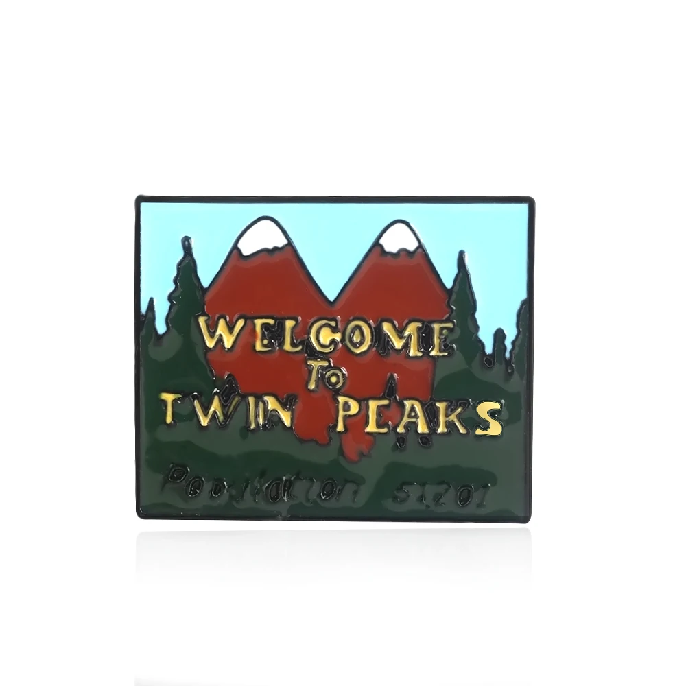 Twin Peaks Enamel Badge Brooch Burning Matches Dale Cooper Pins Brooches for Women Men Lapel Pin Jeans Shirt Jewelry