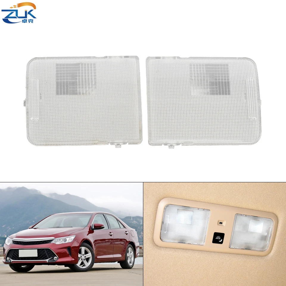 ZUK Car Roof Rear Dome Map Reading Light Cover Vanity Lamp Lens For Toyota Camry Aurion V50 2012-2015 81394-06030 81393-06030