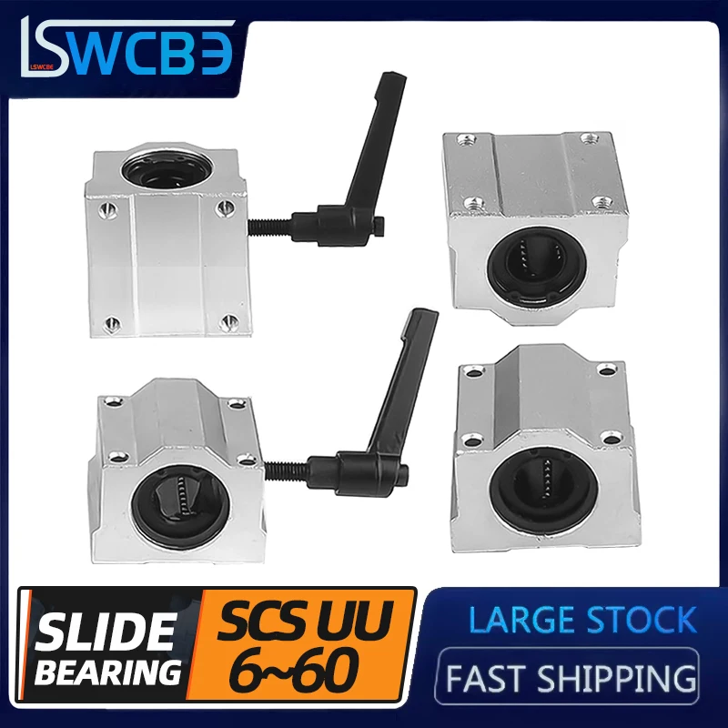 

Optical axis box linear slider bearing seat SCS6 8 10 12 16 20 25 30 35 40 50 60UU complete model