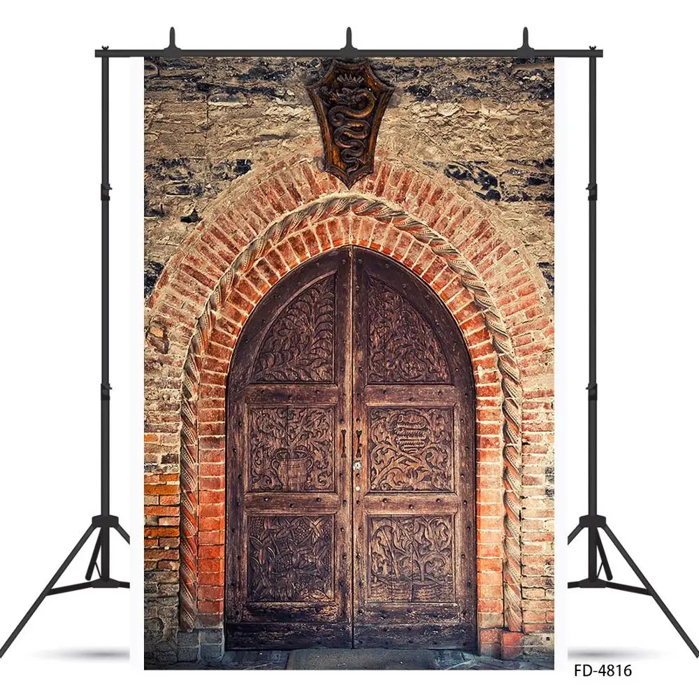 Photo Backdrop Vintage Arch Brick Wall Computer Printed Background for Children Portrait Pet Baby Photophone Photography Props