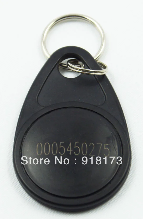 

100pcs/bag RFID key fobs 125KHz proximity ABS ID key tags access control TK4100/EM 4100 chip black