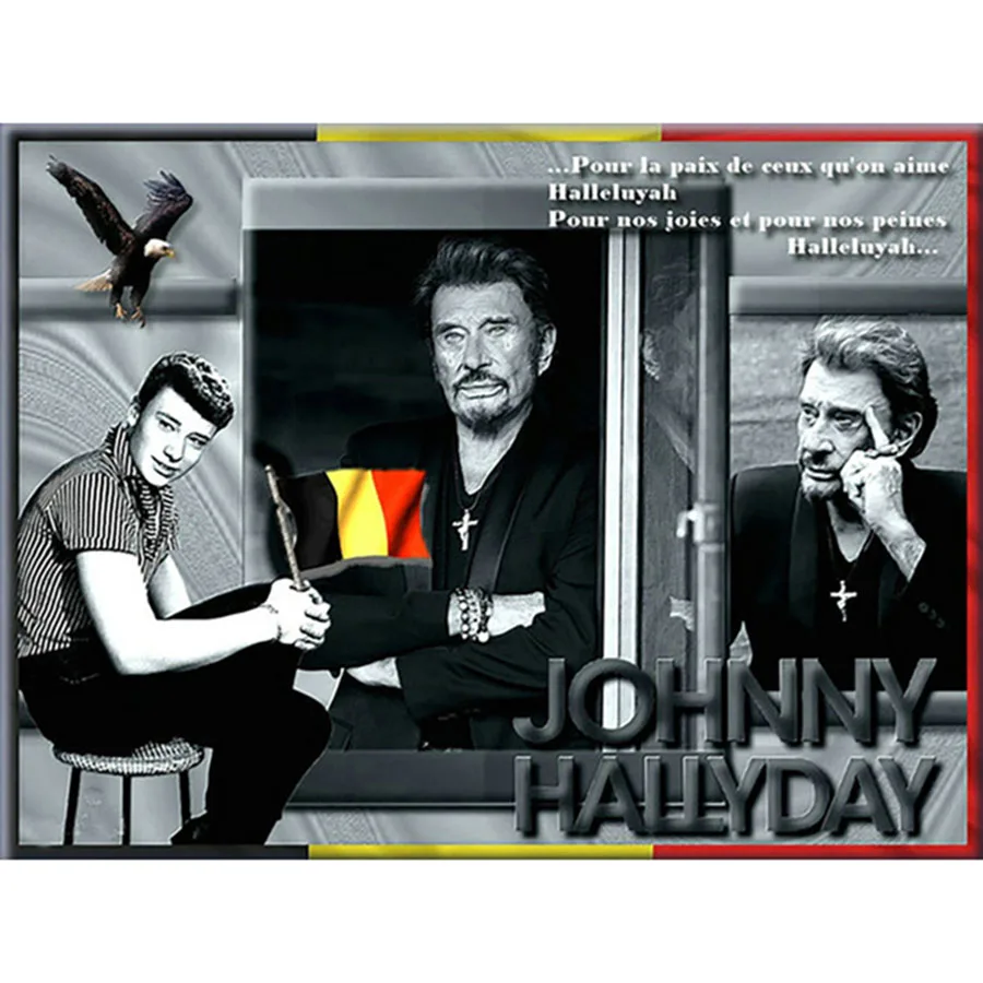 

3D Diamond Embroidery Full Round Square Drill 5D DIY Diamond Painting Cross Stitch Kit New French Rock Singer Johnny Hallyday