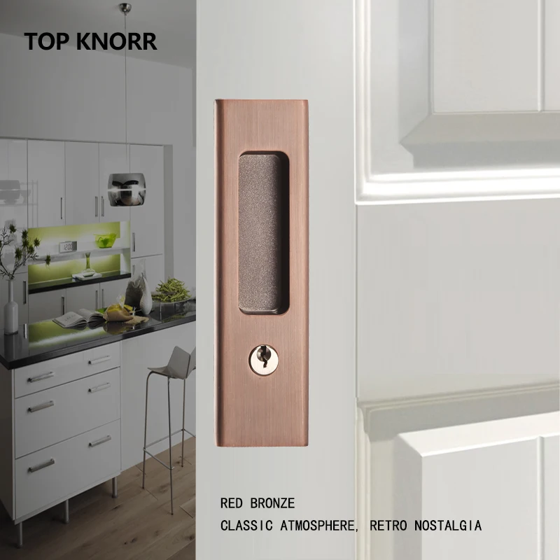 Invisible Door Lock Balcony Wooden Sliding Door Lock With Key Kitchen Bedroom Sliding Door Sliding Door Built-in Hook Lock