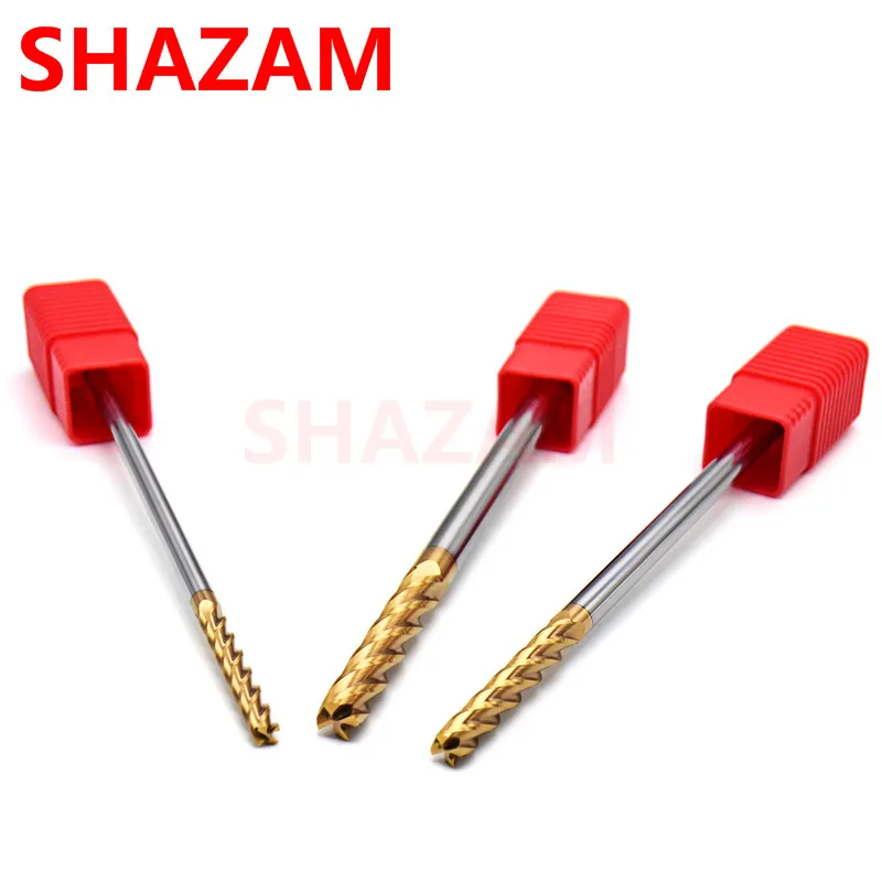 Fräser Legierung Beschichtung Wolfram Stahl Werkzeug HRC55 Cnc Schaftfräser Top Verlängern Fräser Kit Fräsen Flachen Boden Lang – Detail 3