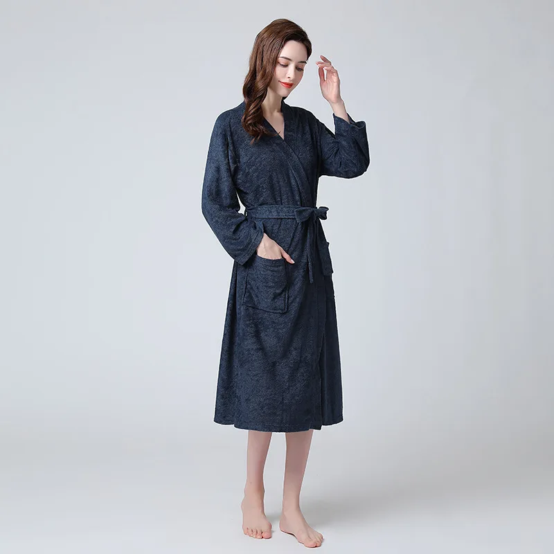 Lovers Towel Elegant Robe Men Women Kimono Terry BathRobe Male Sleepwear Mens Dressing Gown Badjas Wedding Bridesmaid Robes