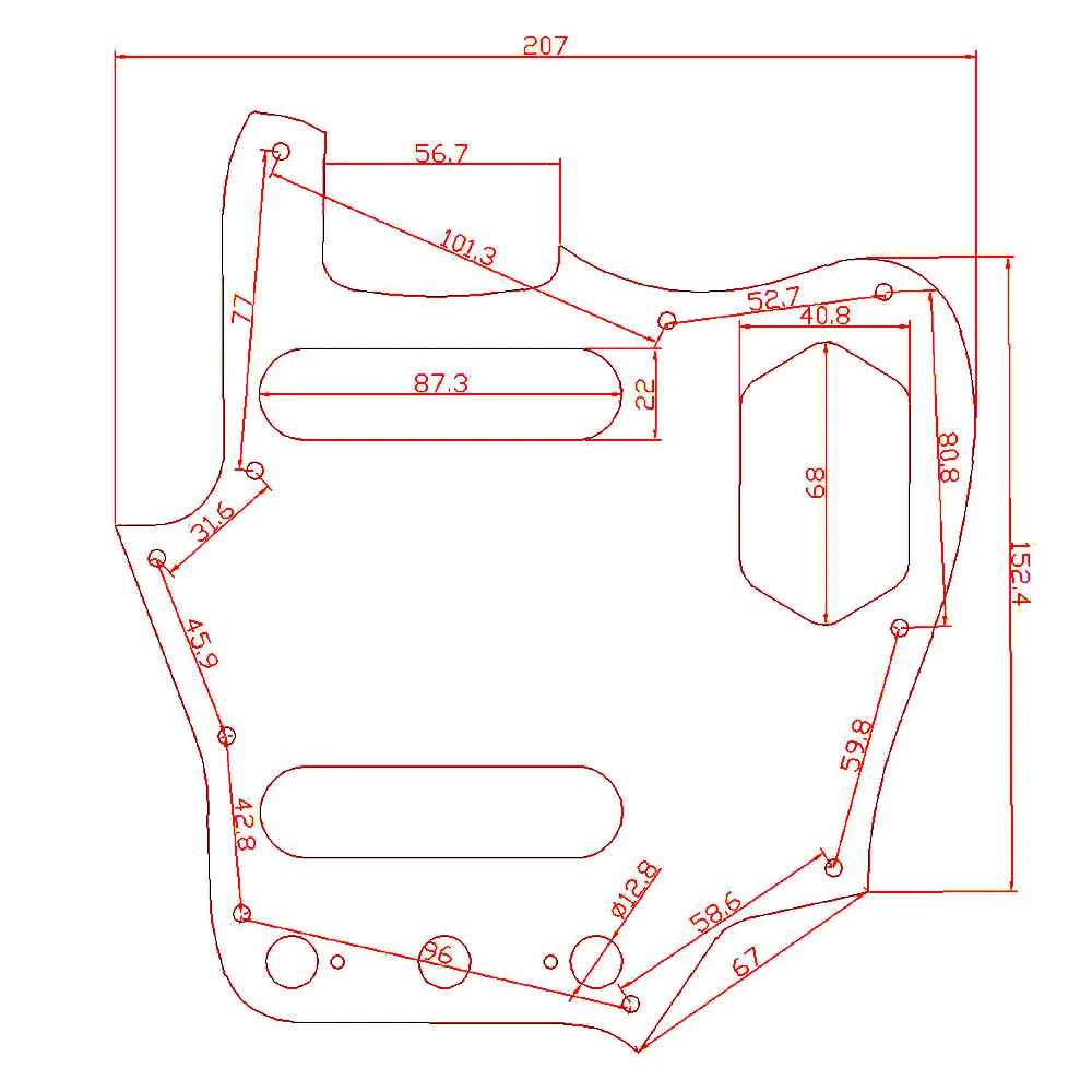 Blue 10 Hole American Vintage Fender Jaguar Guitar Pickguard with Screws Jaguar Scratch Plate Guitar Accessories