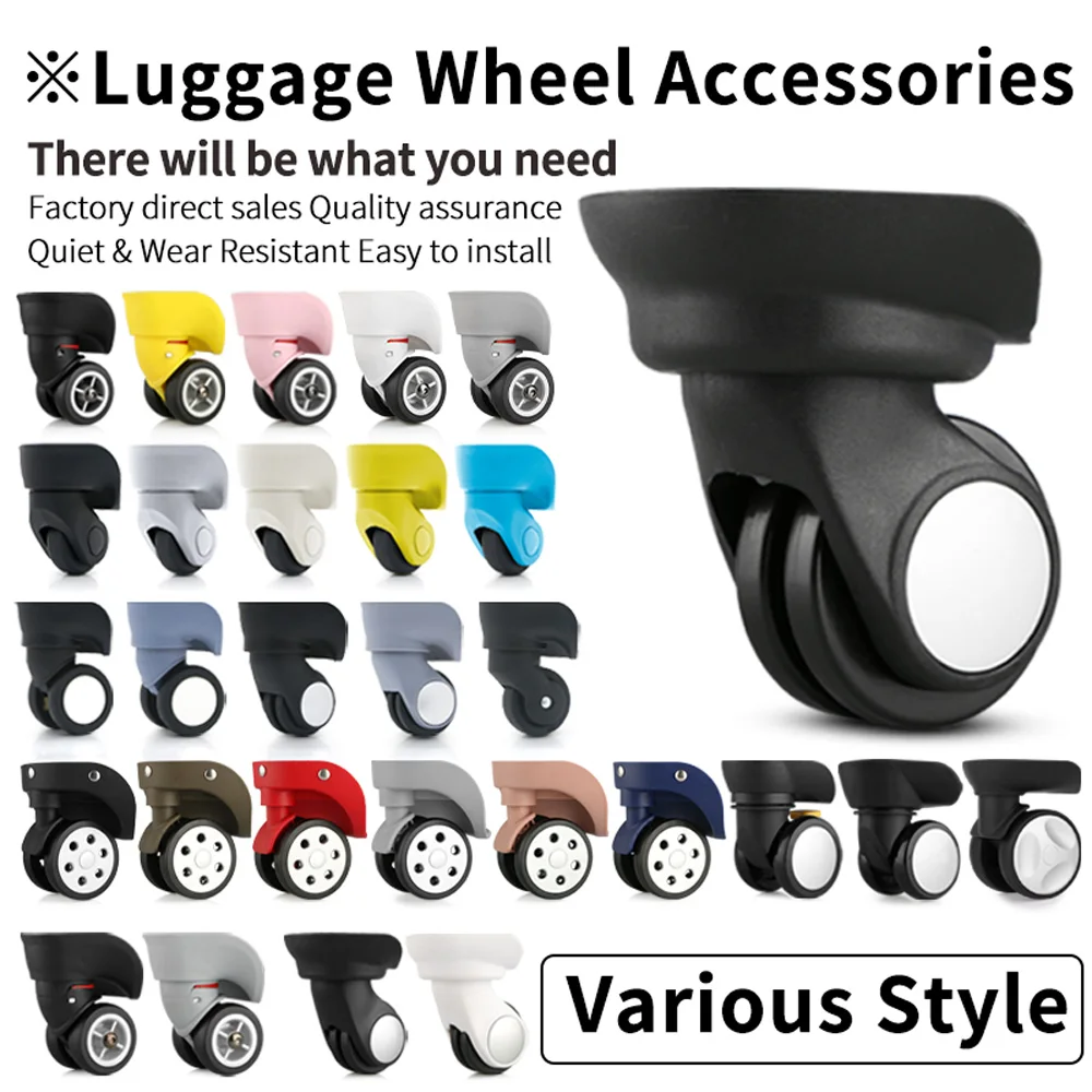 

High-quality Travel Trolley Case Replacement Ordinary Casters Wear-resistant Silent Shock-absorbing Swivel Casters Accessories