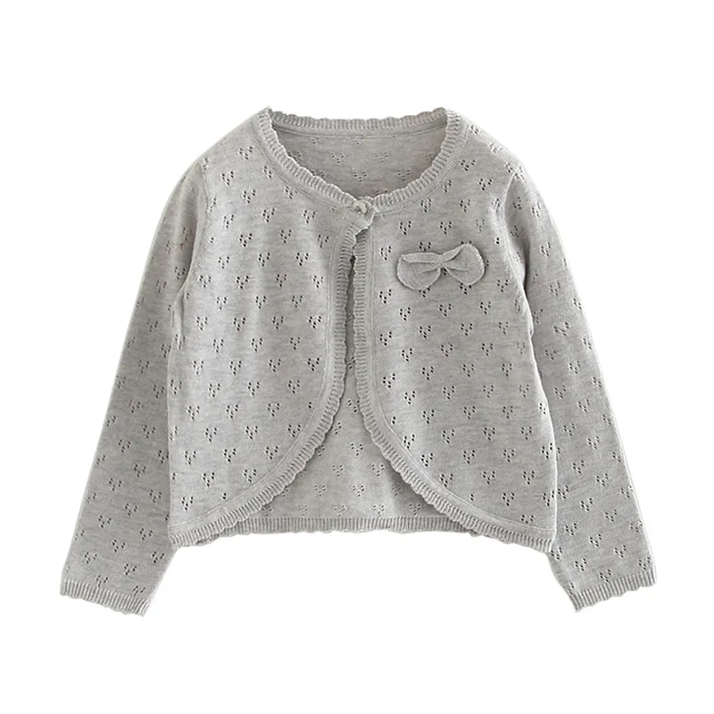 

Plain Gray Sweet Baby Girl Cardigan Baby Jacket Cotton Bow Pink Soft Baby Coat 6 9 12 18 24 Month Baby Clothes 205018