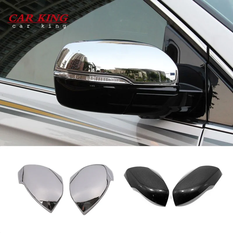 

ABS Carbon fiber/Chrome Car side door rearview mirror cover Cover Trim Car styling For Ford Edge 2015 2016 2017 2018 Accessories