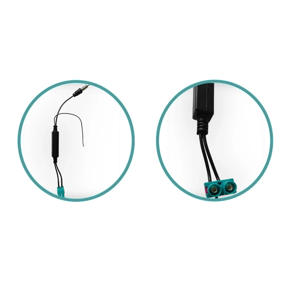 

Dual Radio Antenna Adapter Converter FM Cable With Amplifier For Volvo Audi VW Skoda/Golf/MK5/MK6/Passat B6/B7/Tiguan