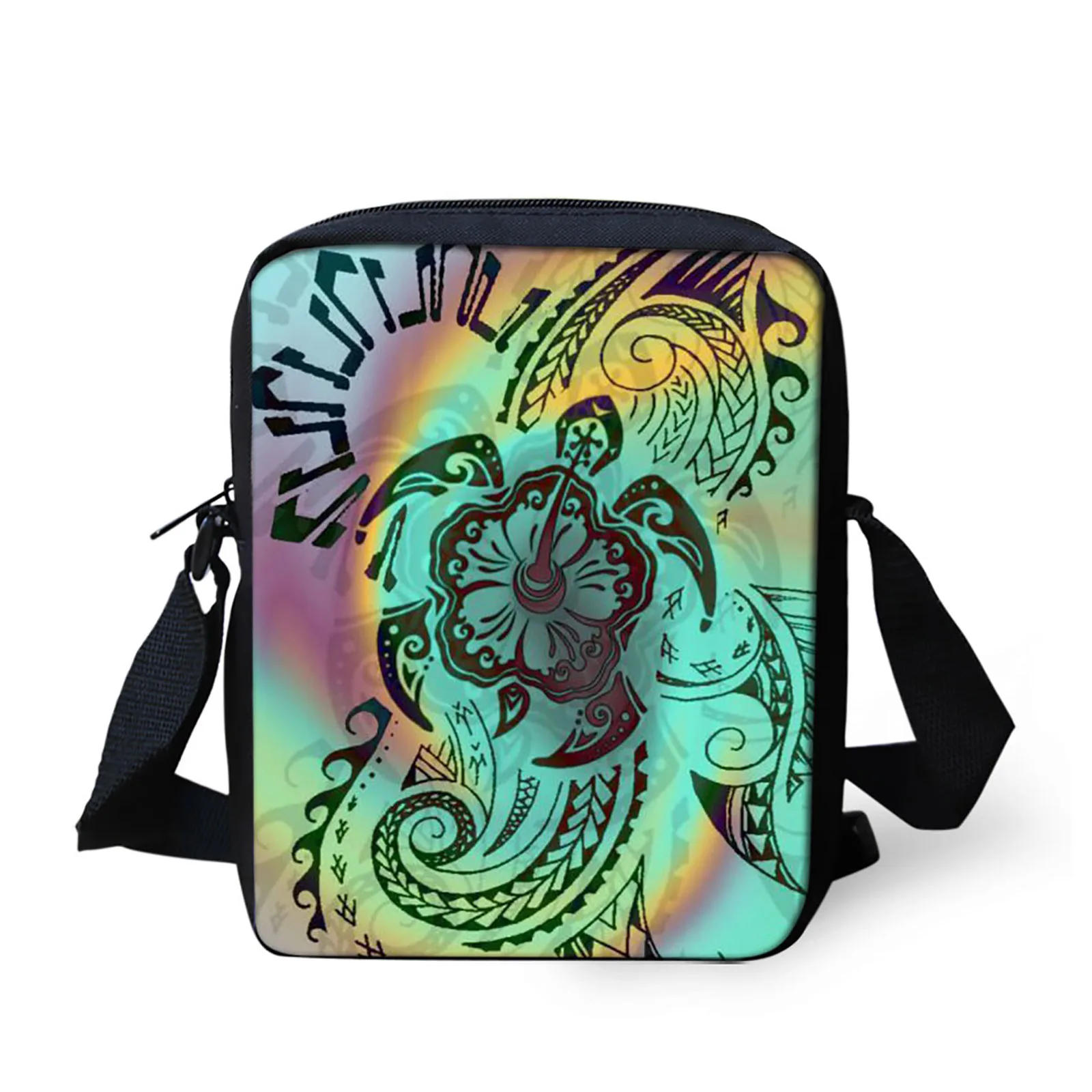 

Polynesian Native Tattoo Design Basketballs Messenger Bags Small Shoulder Crossbody Bag Turtle Male Satchel School Bolsa Sac