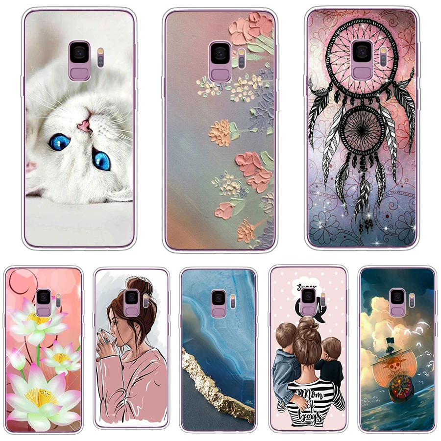 Silicon phone Case For Samsung Galaxy S9 Cases Cover For Samsung S9 plus Phone shell new design full  protective Coque