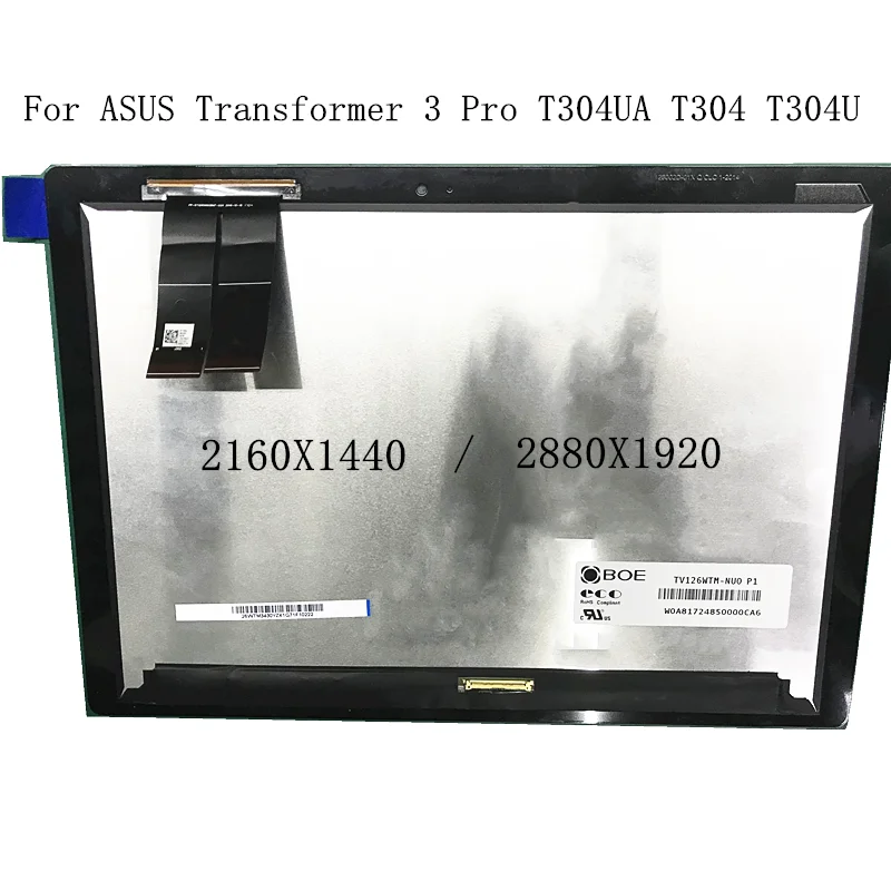 Laptop TOUCH screen matrix For ASUS Transformer 3 Pro T304UA T304 T304U LCD display replacement assembly