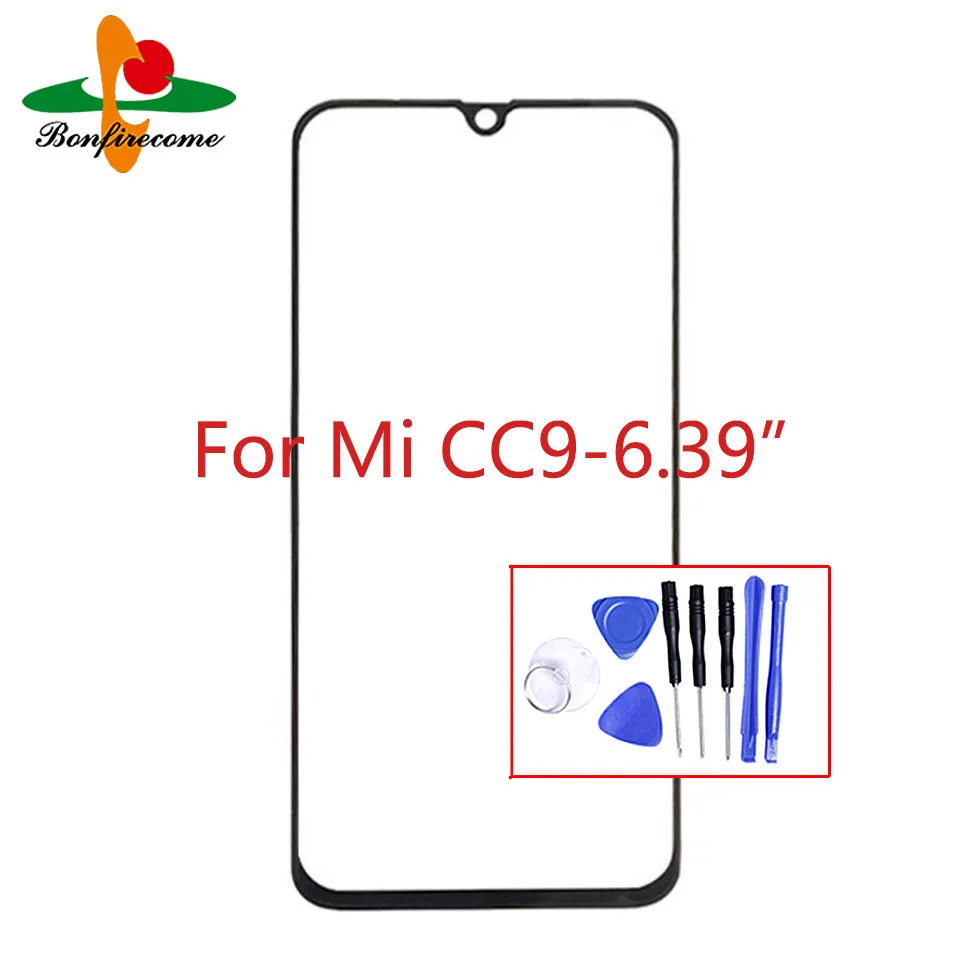 For Xiaomi CC9 Mi CC9 LCD Front Touch Screen Glass Outer Lens Replacement