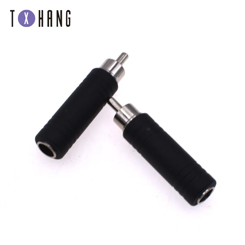 2PCS HOT RCA Male Plug to 1/4 6.35mm Female Jack Audio Adapter Connector CF diy electronics