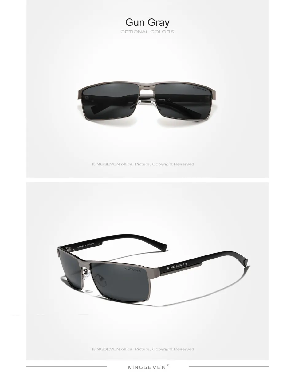 Kingseven 2024 neue polarisierte Sonnenbrille Männer Frauen fahren quadratische Brillen Männer Sonnenbrille männliche Brille uv400 gafas de sol – Detail 5
