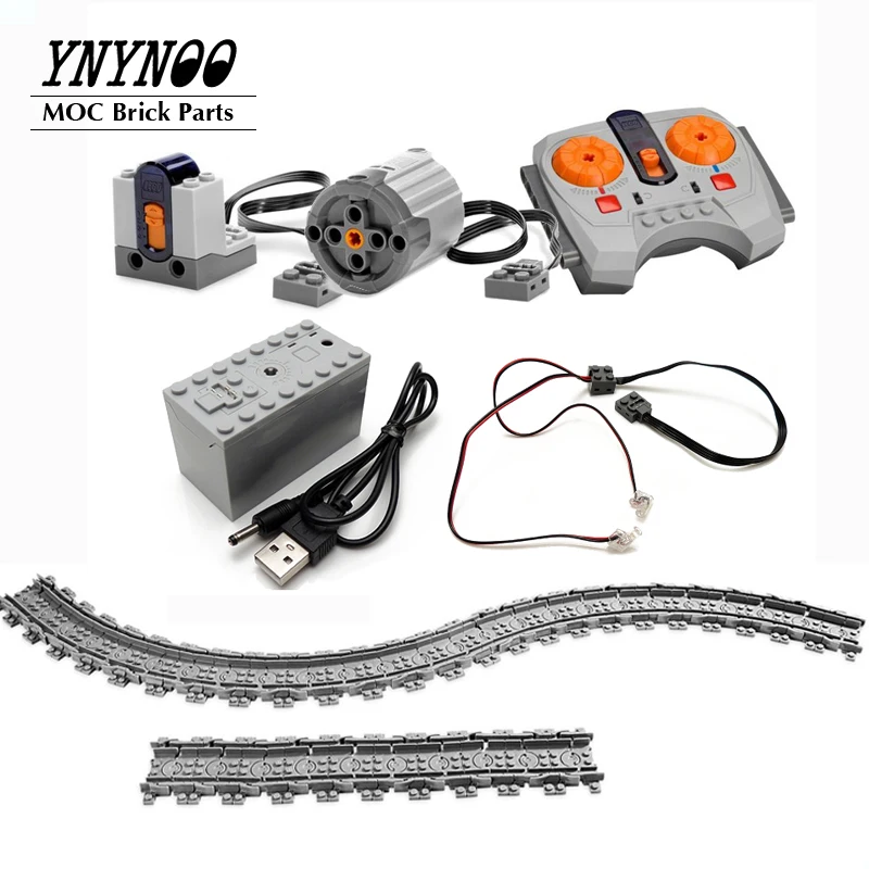 

Expert Power Function Supply Motors and Flexible Train Track fit for 10194 Emerald Train Set City Series MOC Building Blocks Toy