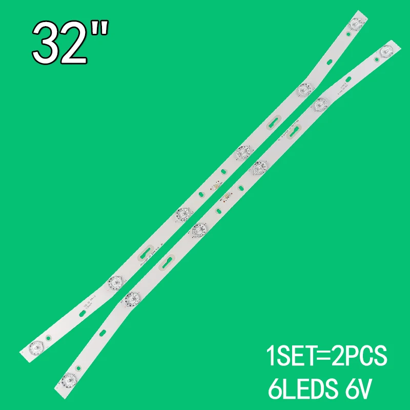 2 pièces = 1 jeu 6V 6led 595mm pour Leroy 32 pouces LCD TV R72-32D04-020-13 CBE-01 E365061 MS-L1084 L3210 bande de rétroéclairage
