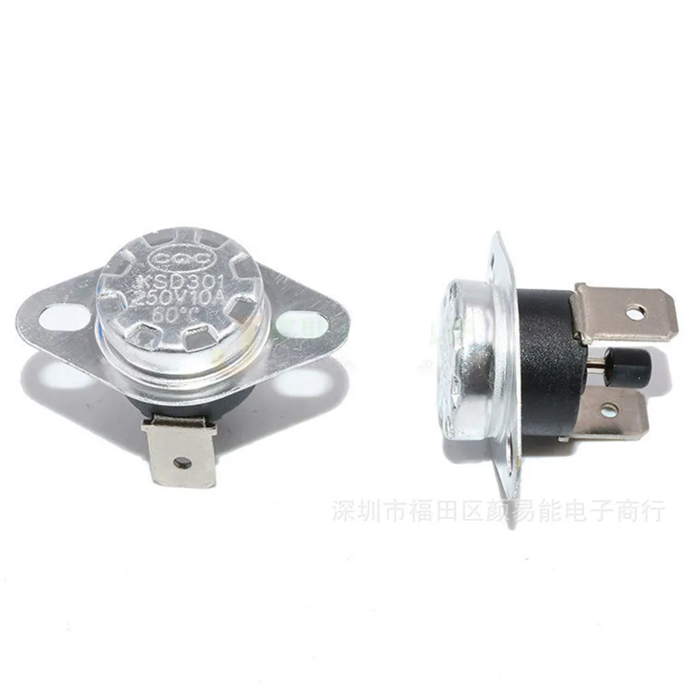 5 Pcs 120/125/130/135/140/145/150C Degree KSD301 250V 10A NC Manual Reset Temperature Switch Thermostat