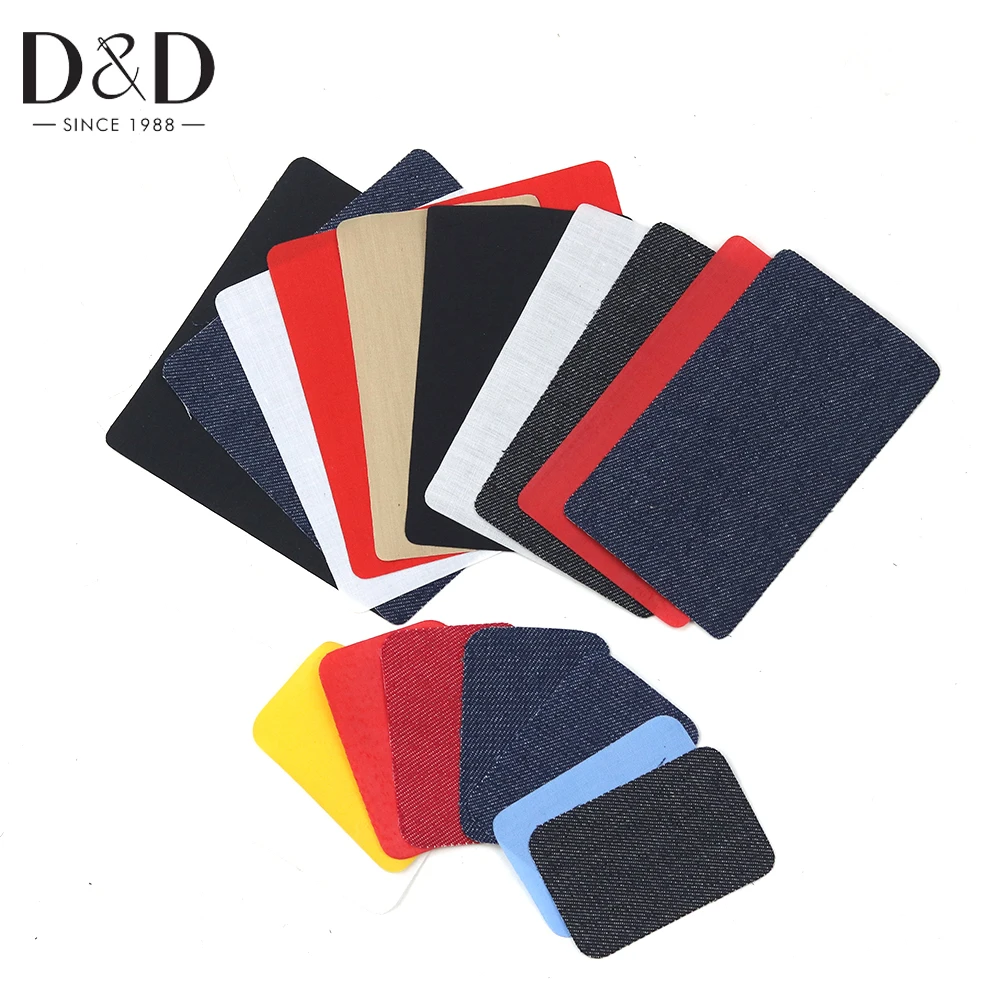 D&D Jeans Patch Iron On Patches Embroidered Sewing Repair Elbow Knee Denim Patches For Child clothes stickers Accessories Patch