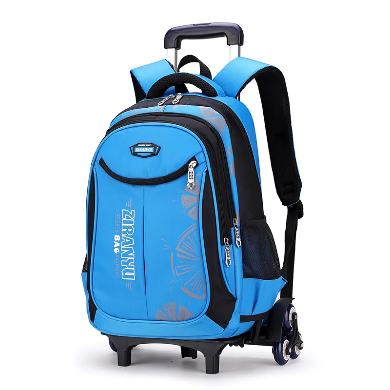 High Quality School Backpack Trolley Backpack With Wheels Children School Bags For Teenage Boys Girls Luggage Bag Kid Bags