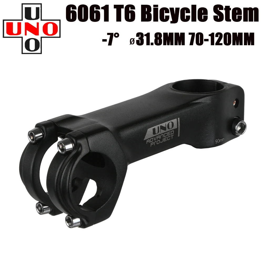 UNO mostek rowerowy Ultralight mostek rowerowy szosowy widelec-7 stopni 28.6mm 31.8mm 70/80/90/100/110/120mm górski rower MTB Kalloy