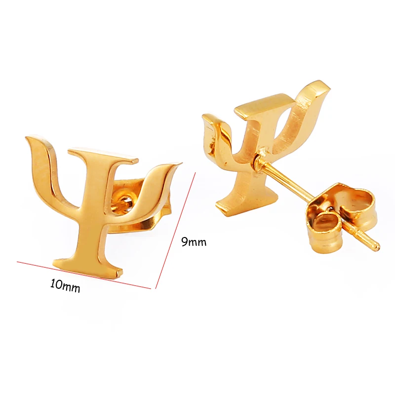 Psychology Medical Earrings Gold Silver Color Studs For Women Fashion Earrings Stainless Steel Fashion Jewellry Gift