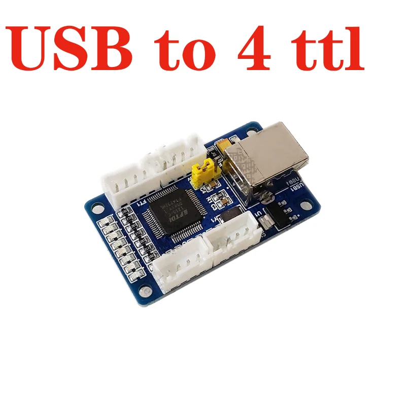 USB to 4-Channel 3.3V 2V5 V1.8V 5V TTL UART Level  Module RS-232 Serial RS485 Adapter Converter With FTDI FT4232HL