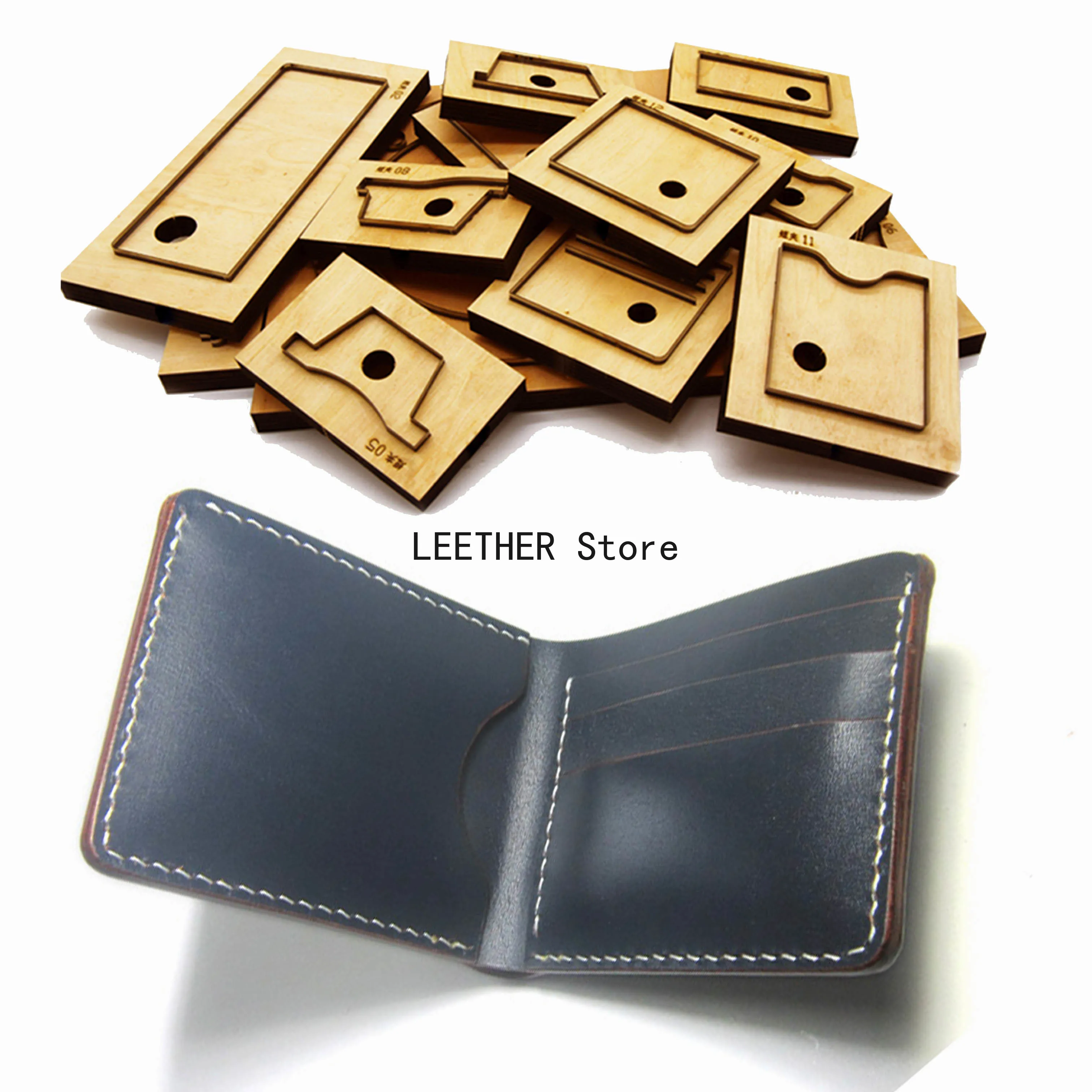 

New Japan Steel Blade Wallet men's short retro original homemade small wallet DIYLeather tool