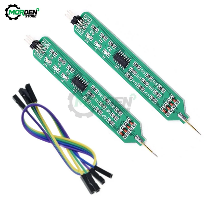 5V 3.3V Logic Tester Pen High Low Level Tester Digital Circuit Debugger Logic Pulser Analyzer Detecting Probe W/ Dupont Line